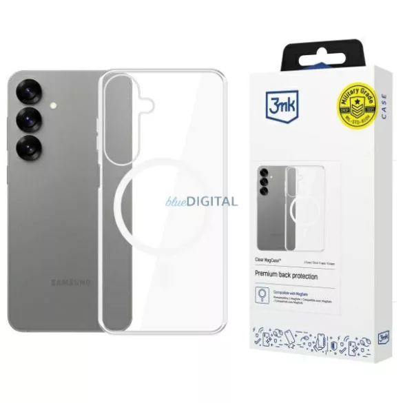 3mk MagCase MagSafe-kompatibilis tok Samsung Galaxy S25 Plus - átlátszó