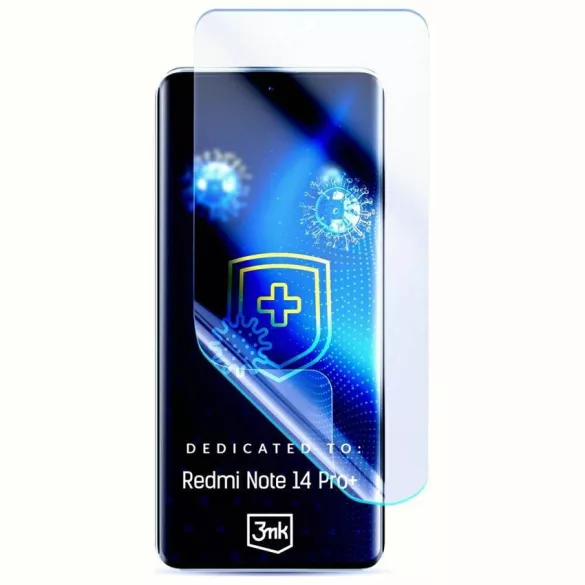 3MK SilverProtect+ Redmi Note 14 Pro+ nedves telepítésű antimikrobiális fólia