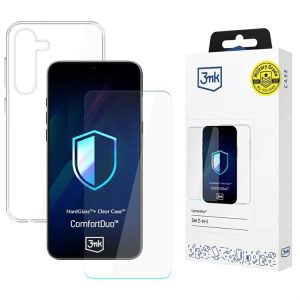 3mk ComfortDuo Clear tok + edzett üveg Samsung Galaxy S25 Plus - átlátszó