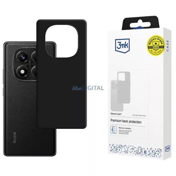 tok 3MK szilikon tok Xiaomi Redmi Note 14 Pro 5G, fekete