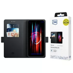 3MK tok pénztárcával tok Samsung Galaxy S25 Edge, fekete