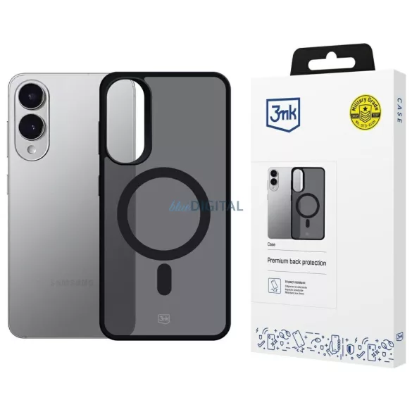 3mk Smoke MagCase MagSafe-kompatibilis tok Samsung Galaxy S25 Edge - fekete