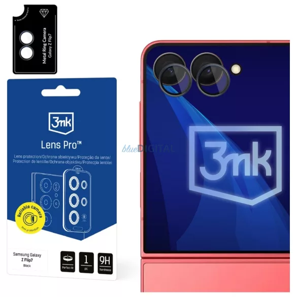 3MK Lens Protection Pro objektívvédő Samsung Galaxy Z Flip7, fekete, 1 db