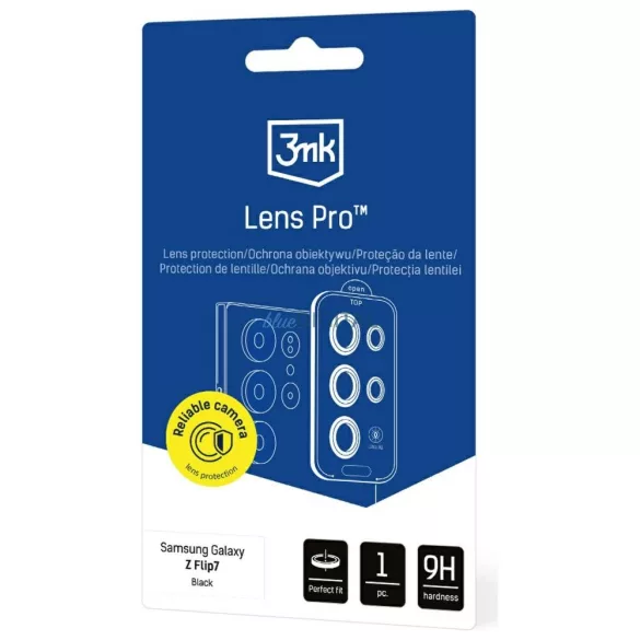 3MK Lens Protection Pro objektívvédő Samsung Galaxy Z Flip7, fekete, 1 db