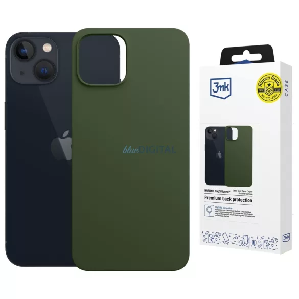 3MK Hardy MagSilicone tok Apple iPhone 15 Plushoz Sötétzöld
