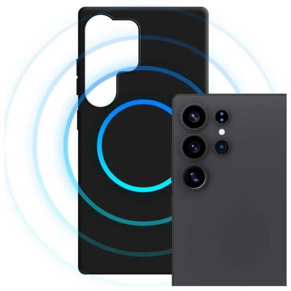 3MK Hardy MagSilicone tok Samsung Galaxy S25 Ultra fekete