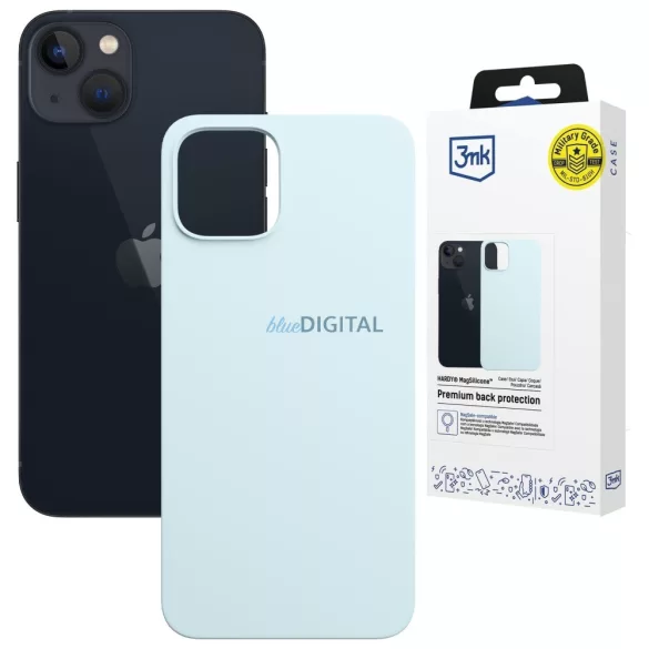 3MK Hardy MagSilicone tok Apple iPhone 15 Plus készülékhez Kék