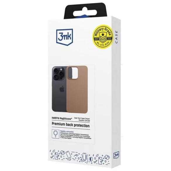 3MK Hardy MagSilicone Case for Apple iPhone 14 Pro Max Sötétarany