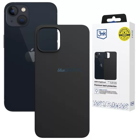 3MK Hardy MagSilicone tok Apple iPhone 15 Plus-hoz Grafit