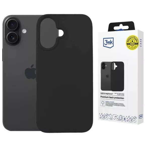 3MK Hardy MagSilicone Case for Apple iPhone 16 Plus grafit