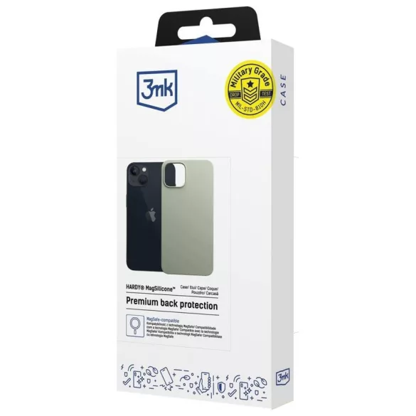 3MK Hardy MagSilicone Case for Apple iPhone 15 Zöld