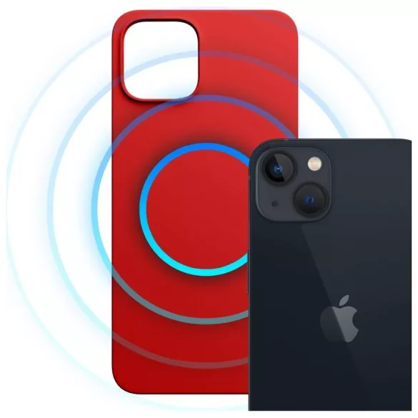 3MK Hardy MagSilicone tok Apple iPhone 14 Plus piros színű készülékhez