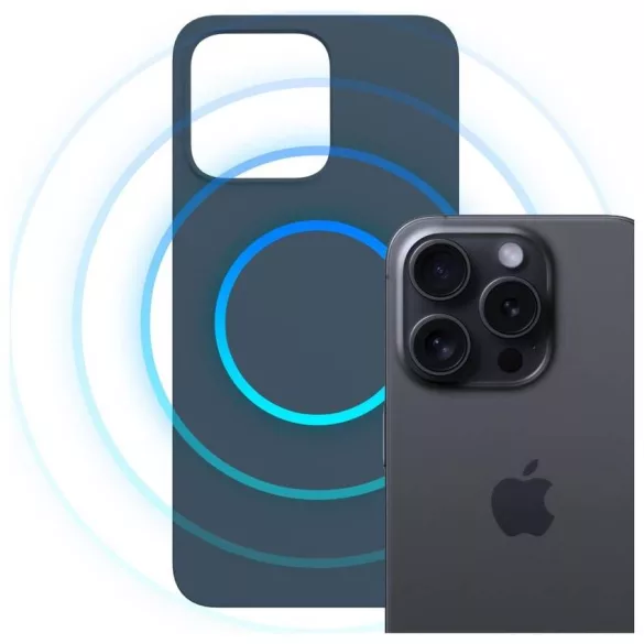 3MK Hardy MagSilicone tok Apple iPhone 15 Pro készülékhez kék