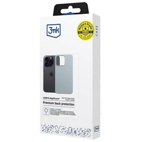 3MK Hardy MagSilicone Case for Apple iPhone 13 Pro Max kék