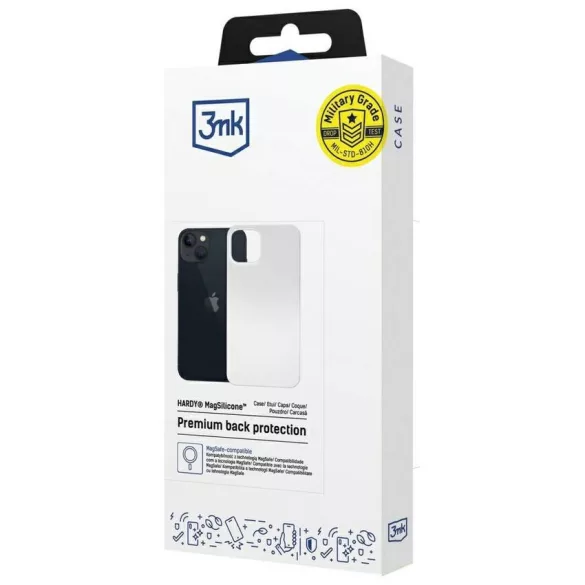 3MK Hardy MagSilicone tok Apple iPhone 14 fehérhez