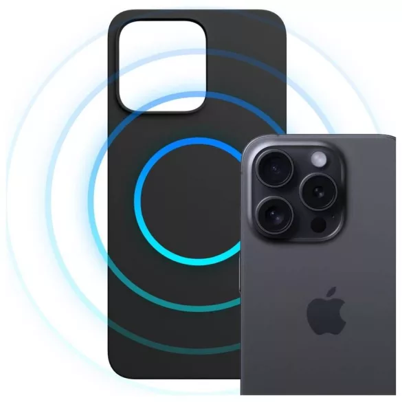 3MK Hardy MagSilicone tok Apple iPhone 13 Pro Max fekete színhez