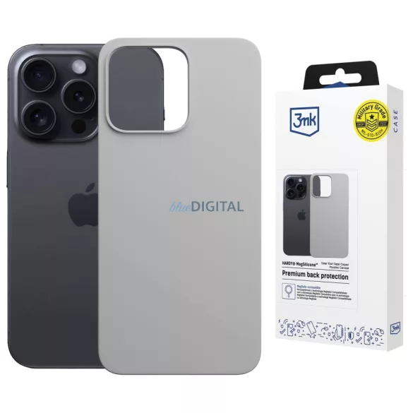 3MK Hardy MagSilicone tok Apple iPhone 16 Pro titániumhoz