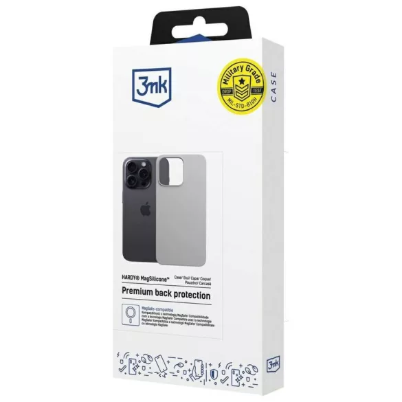3MK Hardy MagSilicone tok Apple iPhone 16 Pro Max Titanium készülékhez