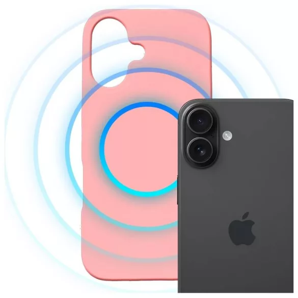 3MK Hardy MagSilicone tok Apple iPhone 16 rózsaszínhez