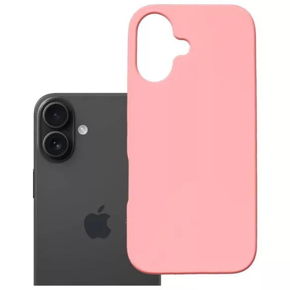 3MK Hardy MagSilicone tok Apple iPhone 16 rózsaszínhez
