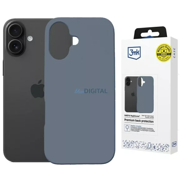 3MK Hardy MagSilicone tok Apple iPhone 16 Plus ultramarin színű készülékhez