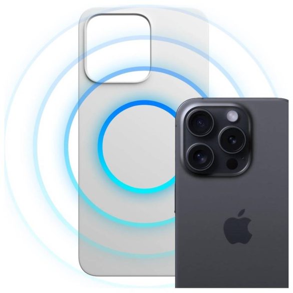 3MK Hardy MagSilicone tok Apple iPhone 16 Pro fehér színű készülékhez