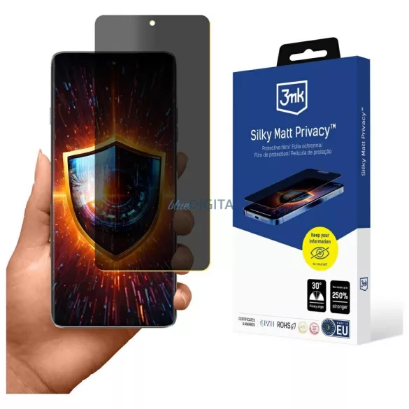 3MK selymesen matt adatvédelmi fólia a Motorola Edge 60 Pro készülékhez