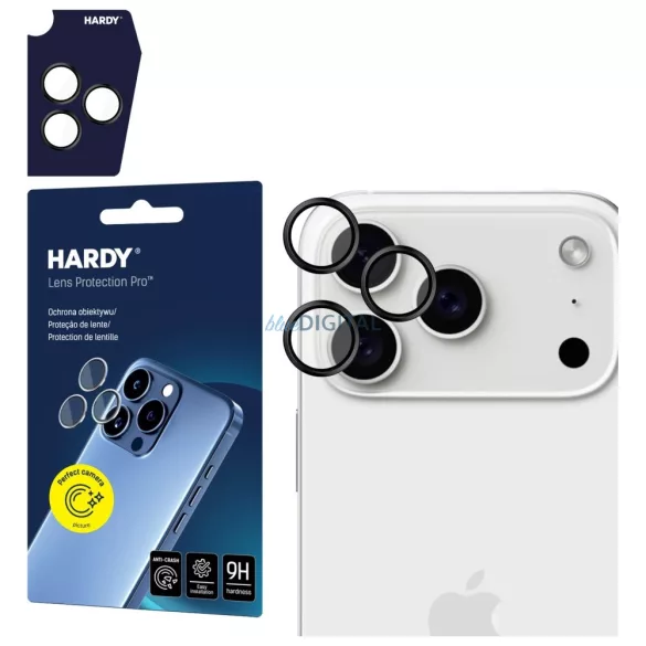 3MK HARDY Lens Protection Pro Apple iPhone 17 Pro / 17 Pro Max készülékekhez, fekete