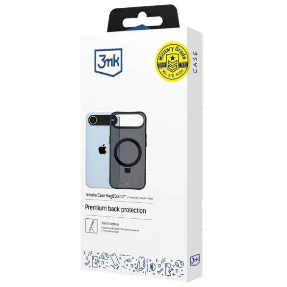3MK Füstös tok Mag&Stand az Apple iPhone Air készülékhez