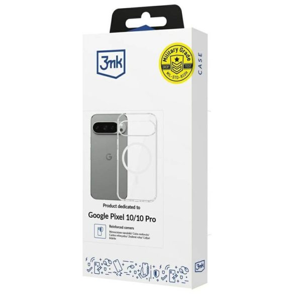 3mk Armor MagSafe-kompatibilis tok Google Pixel 10/10 Pro - átlátszó