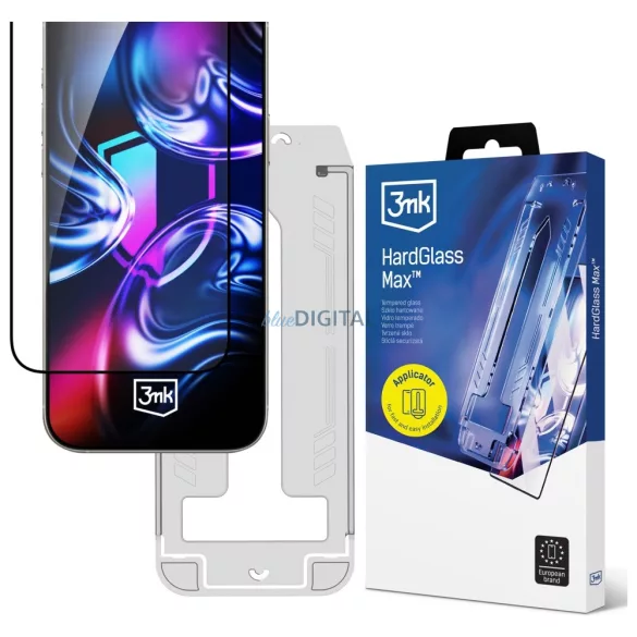 3MK HardGlass Max edzett üveg applikátorral Samsung Galaxy S25 Edge készülékhez