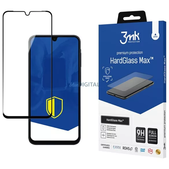 3MK HardGlass Max edzett üveg applikátorral a Samsung Galaxy A16 4G/5G/ A17 4G/5G készülékhez