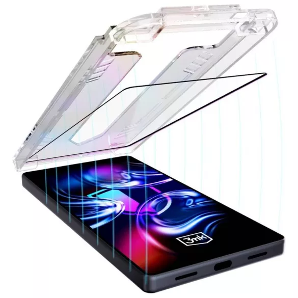 3MK HardGlass Max edzett üveg applikátorral a Samsung Galaxy A26 5G számára