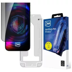   3MK HardGlass Max adatvédelmi üveg applikátorral Apple iPhone 15 Plus/16 Plus készülékhez