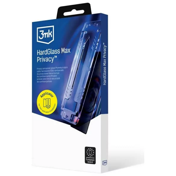 3MK HardGlass Max adatvédelmi üveg applikátorral Apple iPhone 13 Pro Max/14 Plus készülékhez