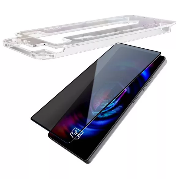 3MK HardGlass Max adatvédelmi üveg applikátorral a Samsung Galaxy A26 5G készülékhez