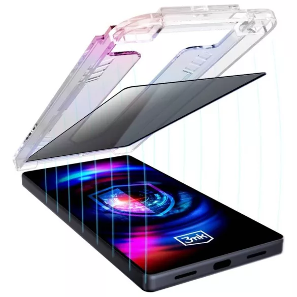 3MK HardGlass Max adatvédelmi üveg applikátorral a Samsung Galaxy A26 5G készülékhez