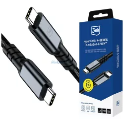  3MK Hyper Cable N-SERIES USB-C - USB-C Thunderbolt 4 kábel 2m 48V/5A 240W - fekete