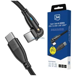   3MK Hyper Cable N-SERIES USB-C - USB-C kábel 1m 20V/5A 100W - fekete