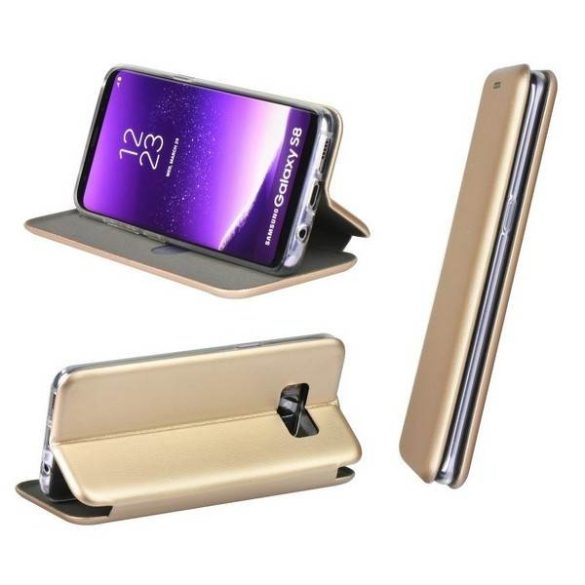 Beline Tok mágneses könyvtok Huawei P40 Lite E arany tok
