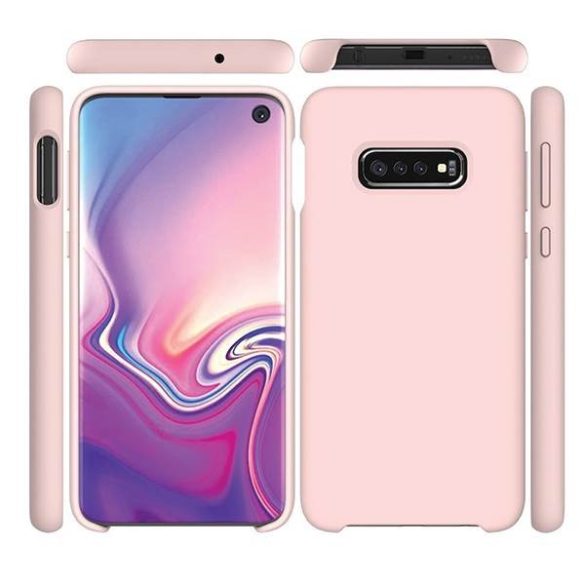 Beline Tok Silicone Huawei P40 Lite szilikon rózsaarany tok