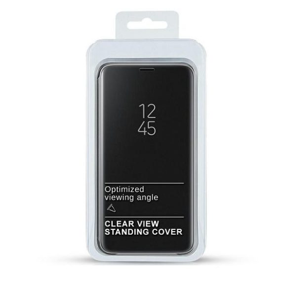 Clear View könyvtok Xiaomi Mi Note 10 - fekete