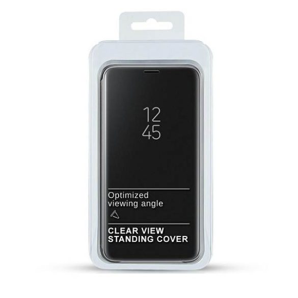 Tok Clear View iPhone 12/12 Pro 6,1" fekete tok