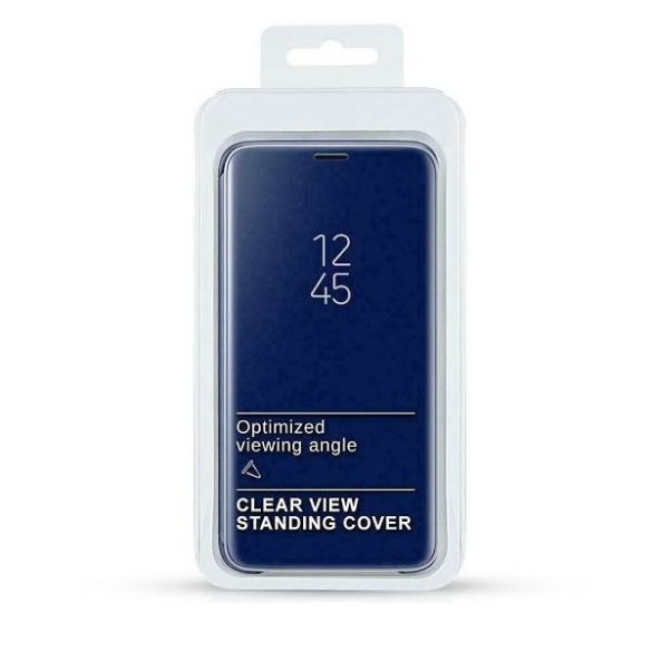 Tok Clear View iPhone 12 6,7" Pro Max kék tok