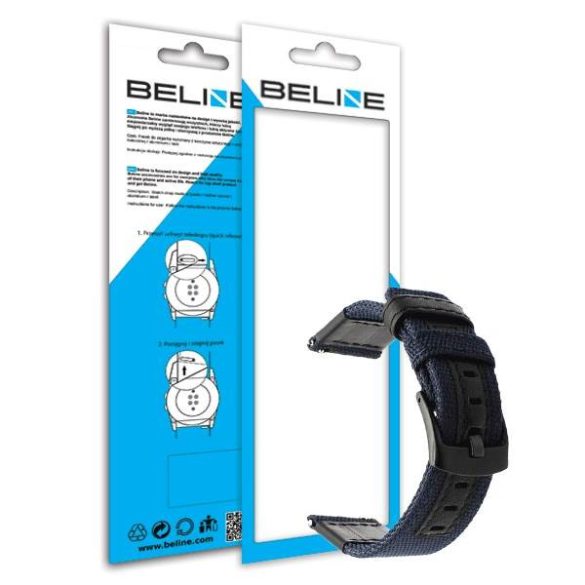 Beline óraszíj Galaxy Watch 22mm Weekender kék / fekete
