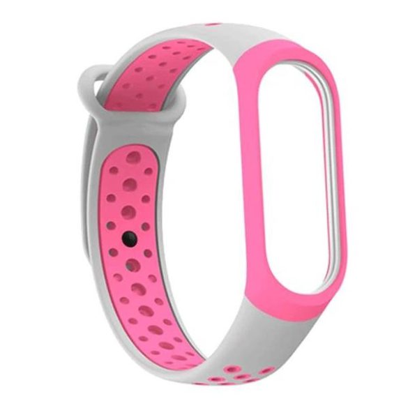 Beline óraszíj Mi Band 3/4 design rózsaszín / szürke