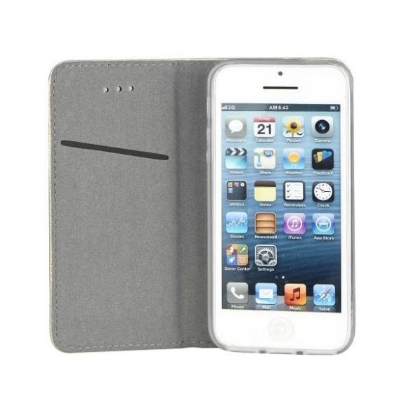 Tok Smart mágneses könyvtok iPhone 12/12 Pro fekete tok