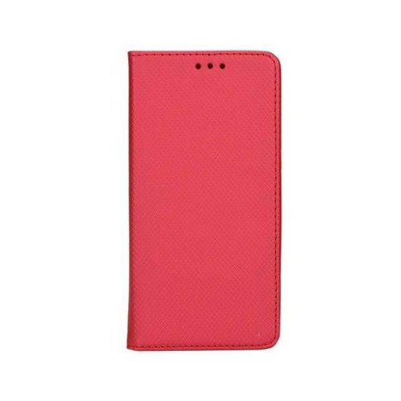 Tok Smart mágneses könyvtok Samsung S21+ piros tok