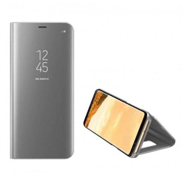 Tok Clear View Samsung A12/M12 ezüst tok