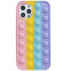 Anti-Stress iPhone 12 / 12 Pro rózsaszín/sárga/kék/lila tok